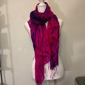 Italian Silk Magenta Scarf